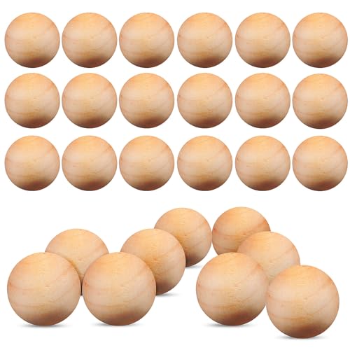 STOBOK 100pcs Mini Wooden Round Ball, Unfinished Natural Wood Balls No Hole Wood Ball Blank Gnome Noses Wooden Spheres for Crafts and DIY Projects STOBOK