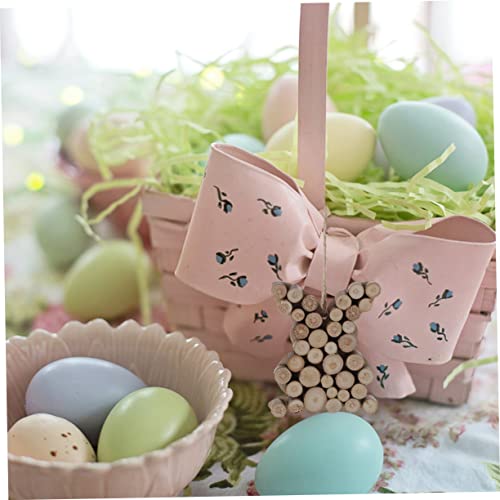 Yardenfun 2 Pcs Rabbit Pendant Unique Carrot Adornment Unfinished Bunny Cutouts Home Accessories Easter Wood Shapes Wood Clothes Rack Simulation Yardenfun