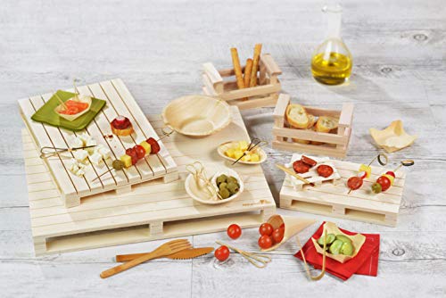PACKNWOOD 210WP3020 - Wood Pallet - Rustic Wooden Serving Tray - Serve Meals and Snacks, for Home Decor - Strong Sturdy Wood Structure - (L:11.8 x PacknWood