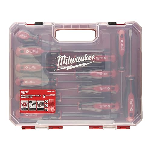 Milwaukee Set of 12 Tri-Lobe Screwdrivers 4932472003,Red Milwaukee