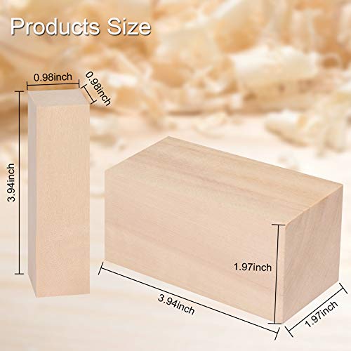 15Pcs Basswood Carving Blocks, Whittling Blocks Basswood for Craft, Basswood Carving Wood for Beginner to Expert … BBAXI