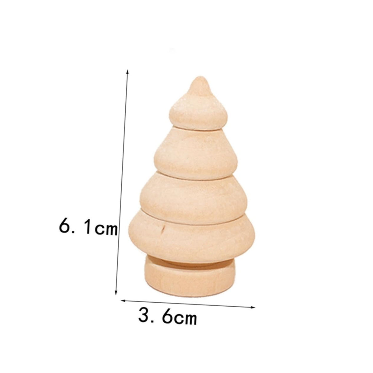 ABOOFAN 10pcs Christmas Tree Wood Ornaments Tree Pegs Wooden Tree Decor DIY Wooden Dolls to Paint Wood Toy Wood Christmas Trees for Crafts Unfinished ABOOFAN