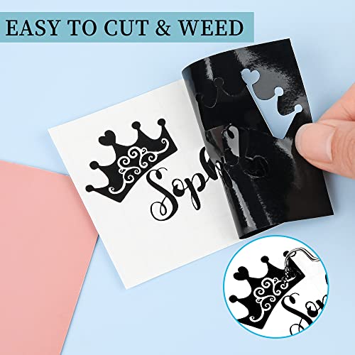 Matte Black Permanent Vinyl for Cricut, Huaxing Adhesive Vinyl Sheets (30 Pack; 12” x 12”) Permanent Vinyl Bundle for Silhouette, Cameo Cutters, Huaxing