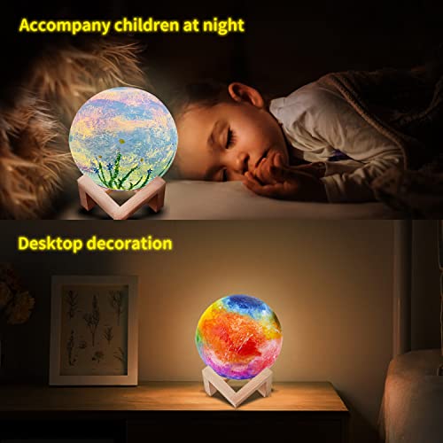 Paint Your Own Moon Lamp Kit, Valentines Gifts DIY 3D Moon Light Cool Galaxy Lamp,Toys for Teens Boys Girls, Arts & Crafts Kit Art Supplies for Kids, Weceit