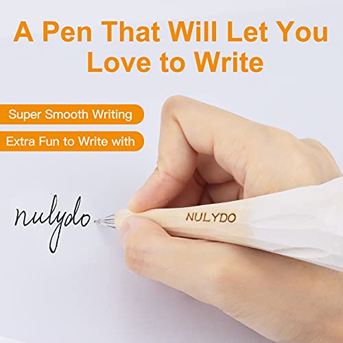 NULYDO 100% Handmade Wood Carved Animal Gel Pen | Baby Penguin, Cute Stationary School Supply Office Supply, Fun Pen Novelty Writing Pen, Unique Gift NULYDO