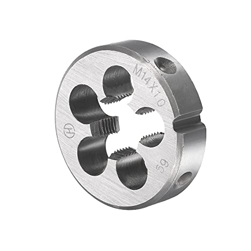 uxcell M14 x 1mm Metric Tap and Die Set, Machine Thread Screw Tap with Round Threading Die, Tap & Die Kit for Nut Screw Bolt Thread Repair uxcell