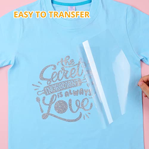 HTVRONT Gold Glitter Heat Transfer Vinyl - 10" x 5FT Gold Glitter HTV Vinyl for T-Shirts, Gold Glitter Iron on Vinyl for All Cutter Machine(Gold HTVRONT