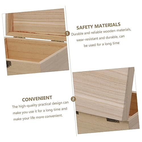 Abaodam 18 Pcs Wooden Box with Lock Ring Storage Organizer Jewelry Organizer Trays for Drawers Wood Gift Containers Unfinished Wooden Jewelry Case Abaodam