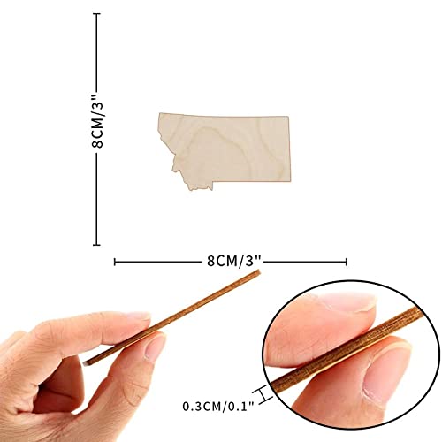 State Map of Montana Wood Craft,Unfinished Wooden Cutout Art,DIY Wood Sign, Inspirational Farmhouse Wall Plaque,Rustic Home Decor for Bedroom Living Arupkeer