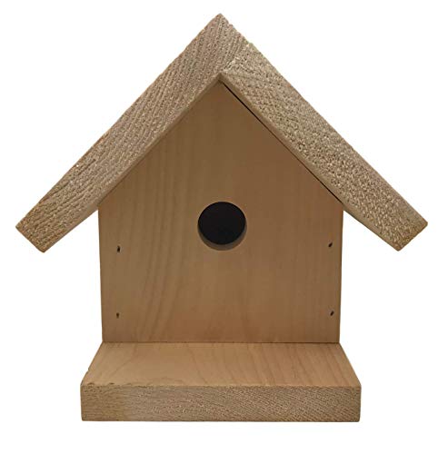Solid Wood Birdhouse 3/4" Thick Solid Pine Strong Durable Heavy Duty Unfinished 8" Tall 3/4" Hole Made in The USA Built to Last Rhino Wood Industries