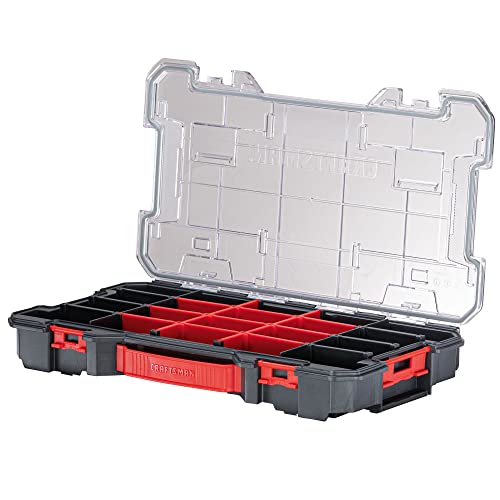 CRAFTSMAN VERSASTACK Storage Organizer, Small Parts Organizer, 20-Compartments, Lid Includes Secure Latch (CMST17828) Craftsman