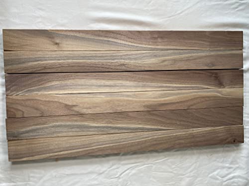 6 Pack of 3/4 x 2 x 16 Inch Sappy Walnut Lumber Boards for Making Cutting Boards, and other Crafts Woodchucks Wood