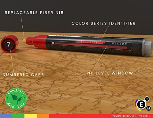 Acrylic Markers, Paint Pens Assorted Vibrant Markers for Rock Painting, Canvas, Glass, Mugs, Wood, Ceramic, Fabric, Metal, Scrapbooking. Non Toxic, TOOLI-ART