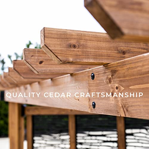 Backyard Discovery Verona Wooden Cabana Pergola with Bamboo Privacy Panels Backyard Discovery