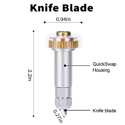 Knife Blade and Drive Housing for Cricut Maker 3/Maker, Cutting Blade Cuts Wood, Leather, Chipboard & More, Create Puzzles, Models, Leather Goods and Aleybloodes