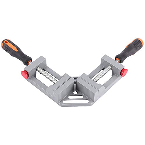 ZOENHOU 2 PCS 90 Degree Double Handle Right Angle Clamp, Quick Release Corner Clamps, Aluminum Alloy Angle Clamp with Adjustable Swing Jaw, Wood ZOENHOU