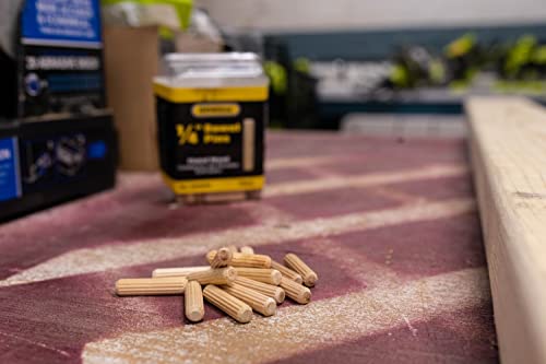 General Tools 840014 1/4-Inch Fluted Wood Dowel Pins, 72-Pack General Tools