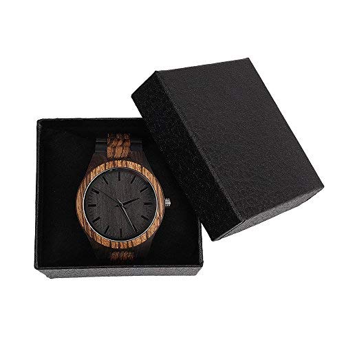 KOSTING Personalized Engraved Men Natural Wood Watches for Son Wooden Strap Band Customized Stylish Classic Unique Birthday Christmas Day Graduation KOSTING