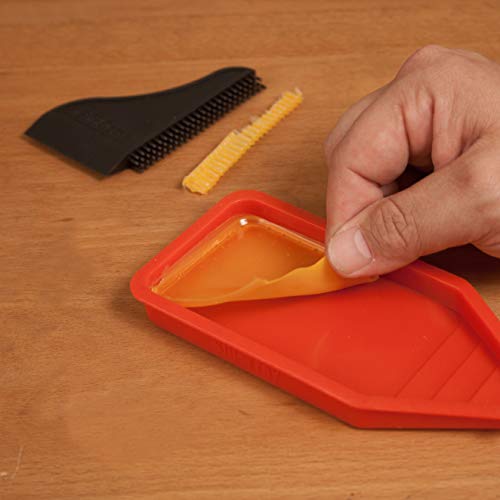 Sili The Complete Silicone Glue Kit - Wood Glue Up 4-Piece Kit – 2 Pack of Silicone Brushes, 1 Tray, 1 Comb – Woodworking, Arts, Crafts and White Sili