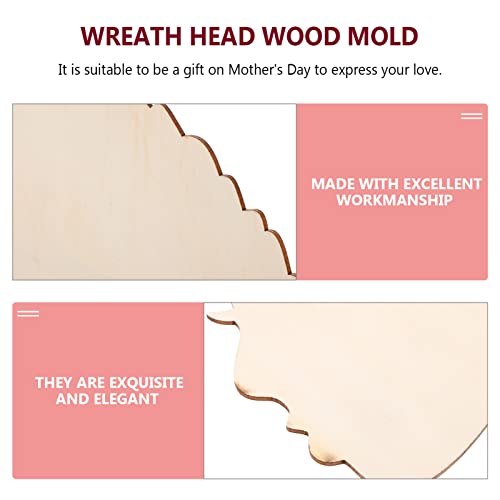 EXCEART Mother's Day Wood Chips Head Wooden Wreath Unfinished Wood Cutouts Girl Presents Mother and Son Gifts African Girl Wooden Cutouts Lady Gifts EXCEART