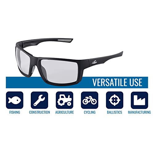 Bullhead Safety Sawfish Safety Glasses with Variable Tint and Performance Fog Technology Lens, UV Light Protection, Anti-Fog and Scratch Resistant, Bullhead Safety Eyewear