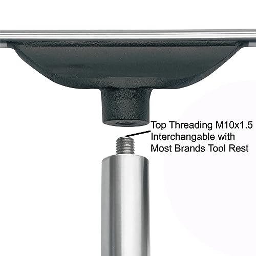 BMWOOD 6" Tool Rest with 1" Diameter 4" Length Post, Woodlathe Heavy Duty Round Bar Straight Tool Rest. BMWOOD
