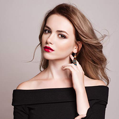 60 Pieces Unfinished Wooden Earrings Pendants Blank Teardrop and Tapered Cutout Pendants with 60 Pieces Earring Hooks and 60 Pieces Jump Rings for Hicarer