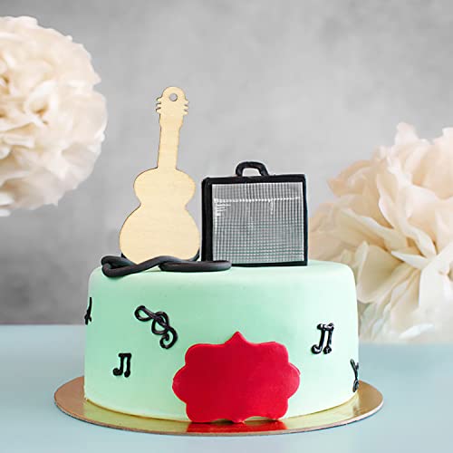 Honbay 20PCS Unfinished Guitar Shaped Wooden Cutouts Music Themed Wood Discs Slices with Twines for DIY Crafts Home Decoration Craft Project HONBAY