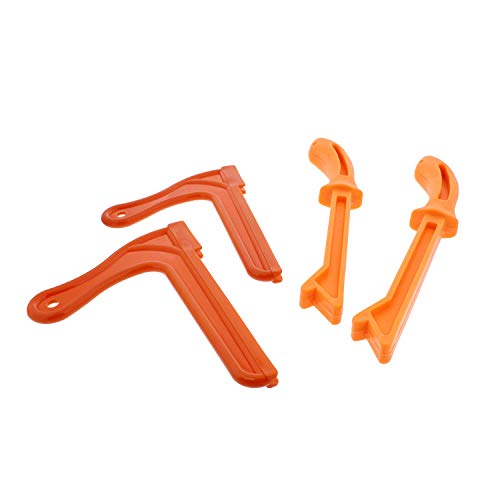 DCT 4 Pack Safety Push Sticks – Straight Table Saw Push Blocks and V Style Push Sticks Wood Working Push Stick Set Deadwood Crafted Tools