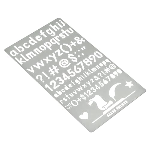Aleks Melnyk No.34 Metal Stencils, Pyrography, Wood Burning kit 3 PCS Templates, Letters Stencils for Engraving Wood and Patterns, Alphabet and Aleks Melnyk