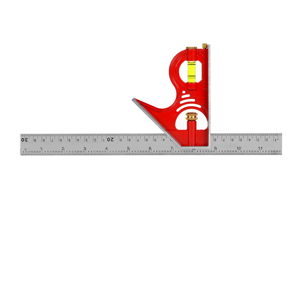 Kapro - 352 Combination Square - for Leveling and Measuring - Features Zinc Head, Stainless Steel Blade, Retractable Ledge, and Etched Ruler Markings KAPRO