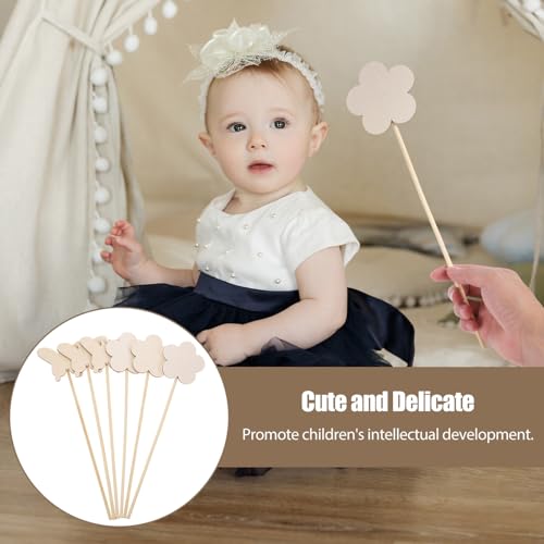 Operitacx 6pcs Make Your Own Princess Wands Fairy Wands DIY Crafts Fairy Wand Sticks Unfinished Wooden Princess Fairy Wands for Girls Princess Art Operitacx