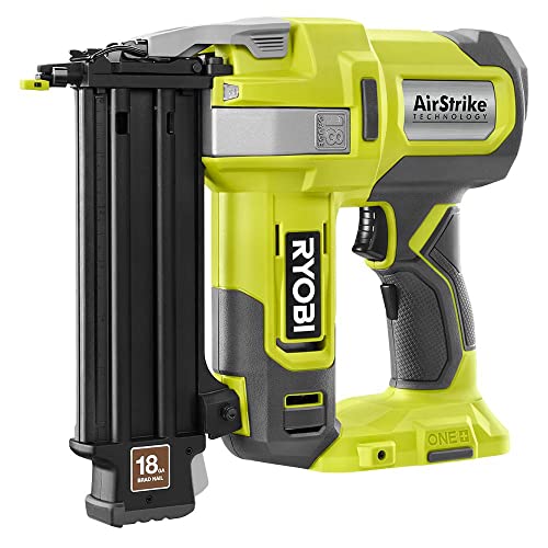 RYOBI ONE+ 18V 18-Gauge Cordless AirStrike Brad Nailer P321 with Battery and Charger (Renewed) RYOBI