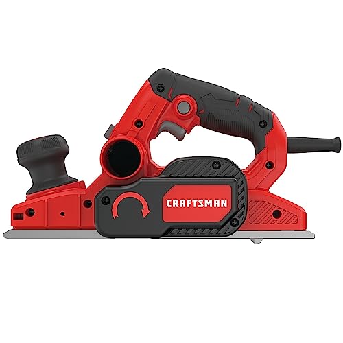 CRAFTSMAN Wood Planer, Hand Planer with Blades, Wrench and Edge Guide, 5/64-inch, 16,500 RPM, 6 Amp, Corded (CMEW300) Craftsman