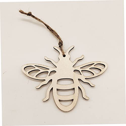 Gogogmee 20pcs Wooden Pendant Wooden Beehive Ornament bee Hanging Decoration Unfinished Wood Ornament Wooden Beehive Cutout Wood Table Scatter Wood Gogogmee