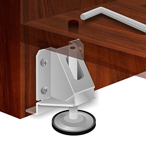 Rok Hardware 4 Pack Heavy Duty 8000 lbs Capacity Adjustable Furniture Leg Levelers Rok