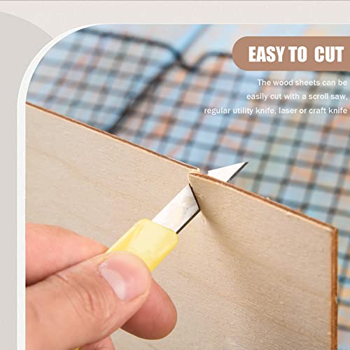 6 Pack Basswood Sheets 12 x 18 x 1/8 Inch-3 mm Unfinished Plywood for Craft Thin Wood Boards Sheets Rectangle Wood Panels for DIY School Projects, AWIZOM