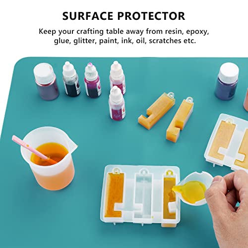 Gartful 3PCS Silicone Sheet for Crafts, Epoxy Resin Casting Molds Mat, Multi-Purpose Counter Protector, Table Saver Pad, Placemat, Art Mat, Nonskid Gartful