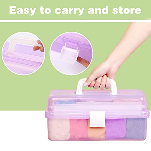 LOKUNN 339 Pcs Needles Felting Kit, Complete Needle Felting Starter Tools with Storage Box, Felting Kits for Beginners, Felt Needle Kit, Wool Felting LOKUNN