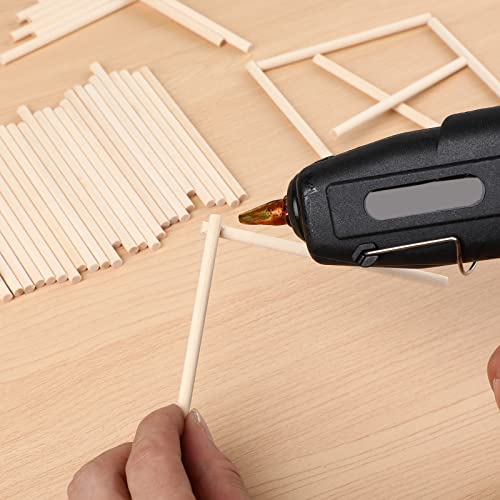 TOYANDONA 100pcs Wooden Dowel Rods, 4 x 1/5 Inch Unfinished Natural Wood Dowel Sticks for Crafts and DIY TOYANDONA