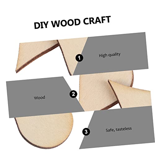 Gogogmee 50pcs Woodsy Decor Nativity Decor Christmas Decorations Teardrop Earrings Xmas Gifts Water Drop Shape Wood Piece Wood DIY Chip DIY Craft Gogogmee