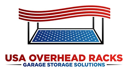 USA Overhead Racks 2ft x 4ft heavy duty overhead garage ceiling storage rack with powdercoated steel decking. wall and ceiling mounted (27"-38" USA Overhead Racks