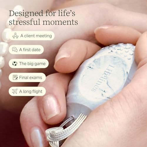 Lifelines Scent-Infused Meditative Fidget Stones 2-Pack & Essential Oil Set, Portable Essential Oil Diffuser with Individual Walk in The Woods: Lifelines