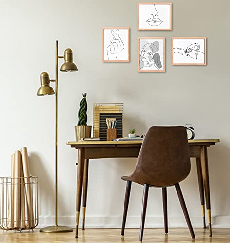 ATOBART 8x10 Solid Wood Picture Frames, 6 Pack OAK Photo Frame Set with Real Glass Cover, Natural Wood Color Frames, for Wall Mounting or Tabletop ATOBART