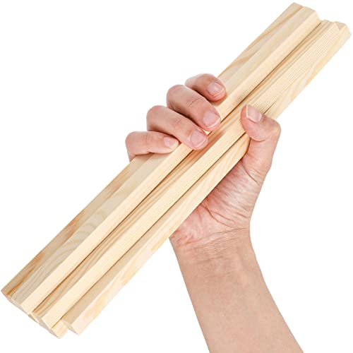 Elsjoy 50 Pack Square Wooden Dowel Rod, 1/2 x 12 Inch Unfinished Pine Wood Sticks, Natural Long Dowel Strips Wood Sticks for Woodcraft, Model, DIY Elsjoy