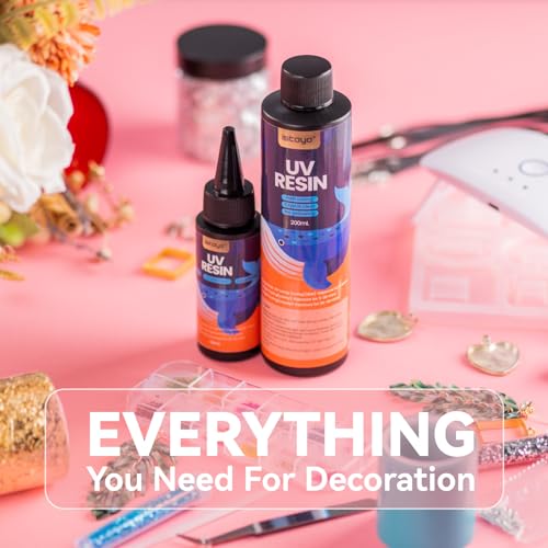 ISTOYO UV Resin Kit with Light, 155Pcs and 3 Timer Setting UV Resin Light, Jewelry Making Kit with Highly Clear UV Resin, Upgraded UV Resin Kit for ISTOYO