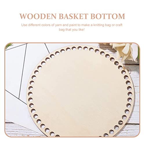 EXCEART 4pcs Wooden Bag Bottom Natural Wood Base Shaper Crochet Basket Base for DIY Knitting Crochet Yarn Storage Bag Weaving Crafts Home Decoration EXCEART