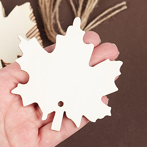 Factory Direct Craft Set of Unfinished Maple Leaf Cutout Place Cards Kit for Thanksgiving Tables and Autumn Wedding Receptions Factory Direct Craft