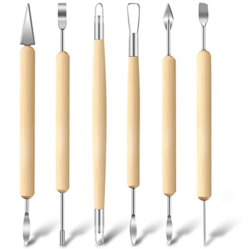 Jetmore 6 Pack Clay Tools Kit, Pottery Tools & Sculpting Tools, Polymer Modeling Clay Cutters Sculpture Set for Carving, Ceramics, Molding, DIY Jetmore