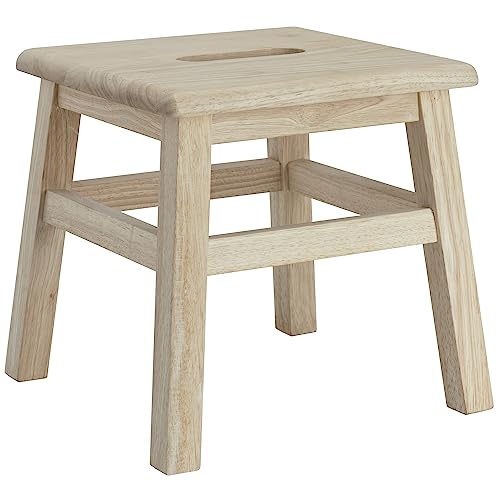 eHemco Solid Hardwood Step Stool, 12.25 Inches, Unfinished, Set of 2 eHemco
